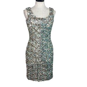 Craig Signer Womens Dress Size 6 Multicolor Three Dimensional Floral Casual